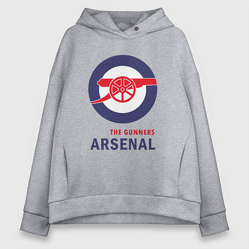 Женское худи оверсайз Arsenal The Gunners / Меланж – фото 1