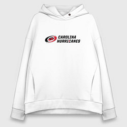 Толстовка оверсайз женская Carolina Hurricanes Каролина Харрикейнз, цвет: белый