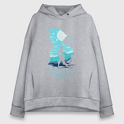 Толстовка оверсайз женская Клауд Страйф, цвет: меланж