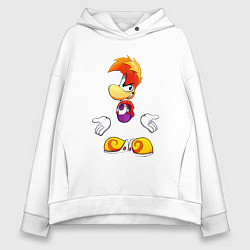 Толстовка оверсайз женская Rayman Legends Game, цвет: белый