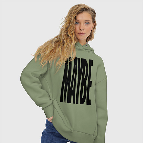 Женское худи оверсайз Возможно всё! / Авокадо – фото 3