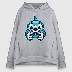 Толстовка оверсайз женская Shark player, цвет: меланж