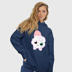 Толстовка оверсайз женская Toca Kitchen котик, цвет: тёмно-синий — фото 2