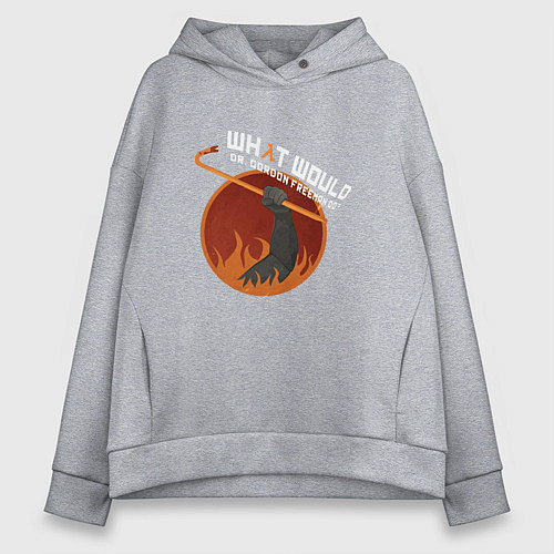 Женское худи оверсайз Escape from City 17 / Меланж – фото 1