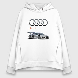 Толстовка оверсайз женская Audi Germany, цвет: белый