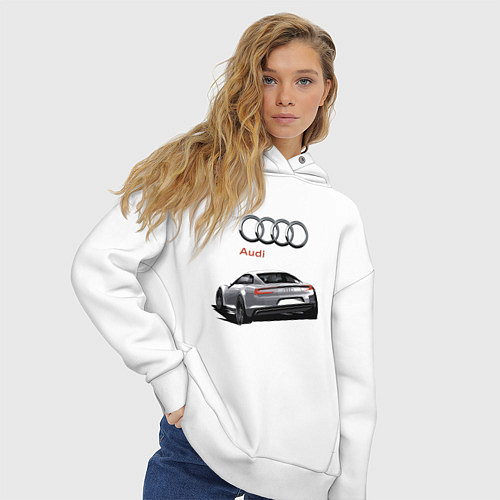 Женское худи оверсайз Audi Prestige Concept / Белый – фото 3