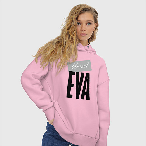 Женское худи оверсайз Unreal Eva / Светло-розовый – фото 3