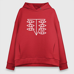 Толстовка оверсайз женская Seele logo, цвет: красный