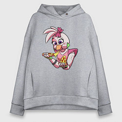 Толстовка оверсайз женская Five Nights at Freddys: Security Breach - Глэмрок, цвет: меланж