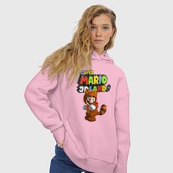 Толстовка оверсайз женская Super Mario 3D Land Hero, цвет: светло-розовый — фото 2