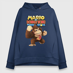 Толстовка оверсайз женская Mario Donkey Kong Nintendo Gorilla, цвет: тёмно-синий