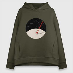 Толстовка оверсайз женская Евангелион нового поколения, цвет: хаки