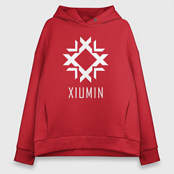 Толстовка оверсайз женская Exo XIUMIN, цвет: красный