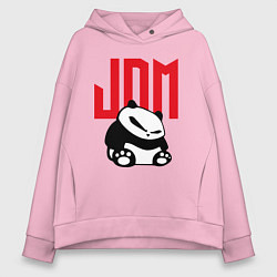 Толстовка оверсайз женская JDM Panda Japan Симпатяга, цвет: светло-розовый