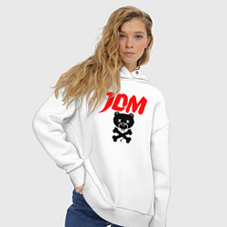 Толстовка оверсайз женская JDM Bear Japan, цвет: белый — фото 2