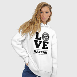 Толстовка оверсайз женская Bayern Love Классика, цвет: белый — фото 2