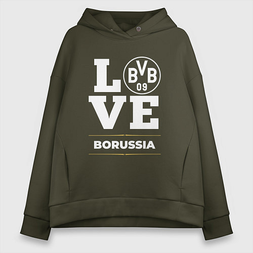 Женское худи оверсайз Borussia Love Classic / Хаки – фото 1