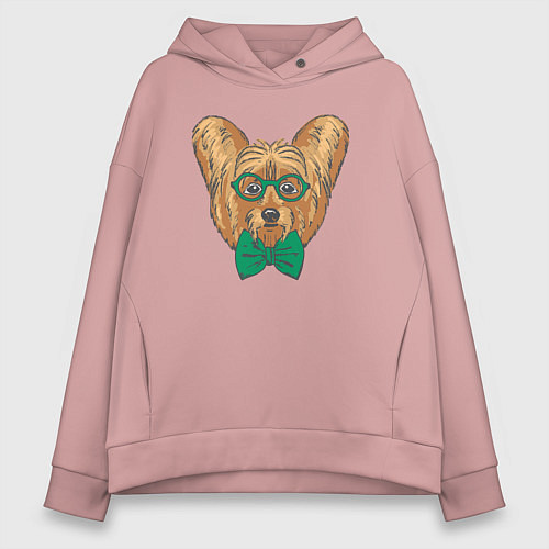 Женское худи оверсайз Йорк хистер / Пыльно-розовый – фото 1