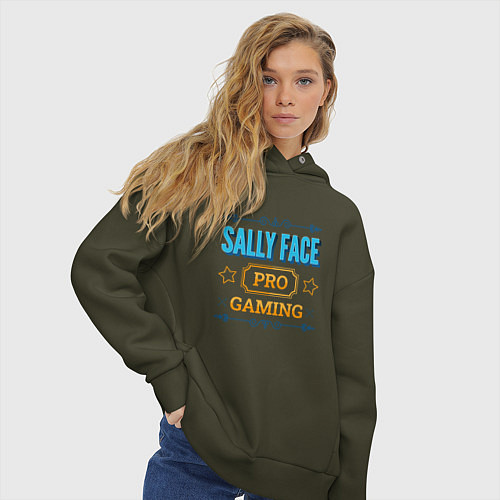 Женское худи оверсайз Sally Face PRO Gaming / Хаки – фото 3