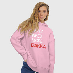 Толстовка оверсайз женская Бойзам надо больше ДАККИ, цвет: светло-розовый — фото 2