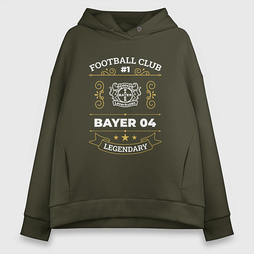 Женское худи оверсайз Bayer 04 FC 1 / Хаки – фото 1