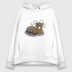 Толстовка оверсайз женская Злой Башмак, цвет: белый