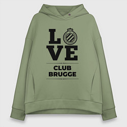 Толстовка оверсайз женская Club Brugge Love Классика, цвет: авокадо