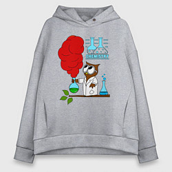 Толстовка оверсайз женская Сова химик, цвет: меланж