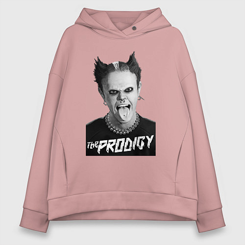 Женское худи оверсайз The Prodigy - firestarter / Пыльно-розовый – фото 1