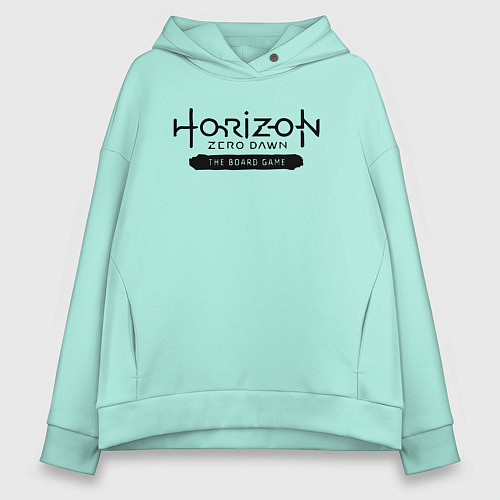 Женское худи оверсайз Horizon forbidden west - logo / Мятный – фото 1