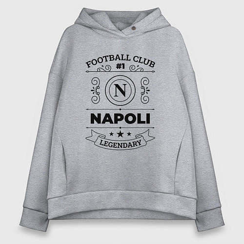 Женское худи оверсайз Napoli: Football Club Number 1 Legendary / Меланж – фото 1