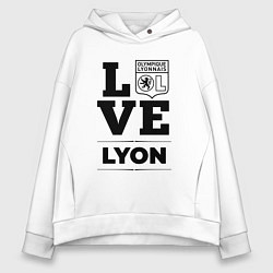 Толстовка оверсайз женская Lyon Love Классика, цвет: белый