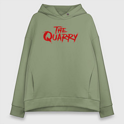 Толстовка оверсайз женская The Quarry logo, цвет: авокадо