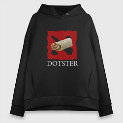 Толстовка оверсайз женская Dotster, цвет: черный