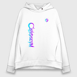 Женское худи оверсайз Chaoseum Neon logo