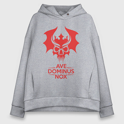 Женское худи оверсайз Ave Dominus Nox клич повелителей ночи / Меланж – фото 1