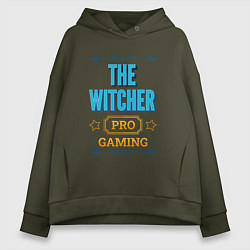 Толстовка оверсайз женская Игра The Witcher PRO Gaming, цвет: хаки