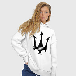 Толстовка оверсайз женская Maserati, цвет: белый — фото 2