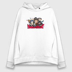 Толстовка оверсайз женская Команда Золотого божества Golden Kamuy, цвет: белый