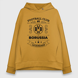 Толстовка оверсайз женская Borussia: Football Club Number 1 Legendary, цвет: горчичный