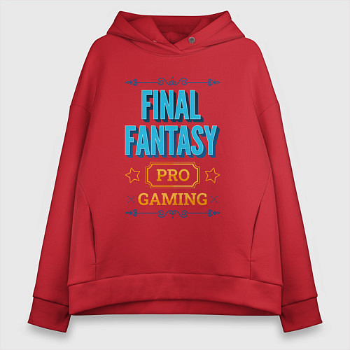 Женское худи оверсайз Игра Final Fantasy PRO Gaming / Красный – фото 1