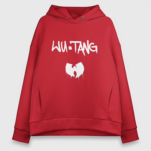 Женское худи оверсайз Ву-Тэнг Клэн / Красный – фото 1