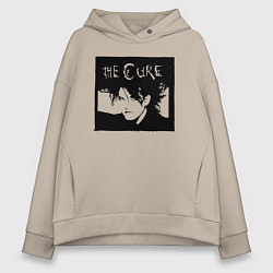 Толстовка оверсайз женская The Cure Роберт Смит, цвет: миндальный