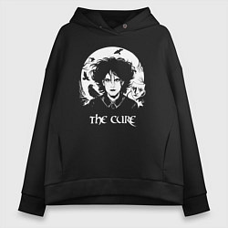 Толстовка оверсайз женская The Cure арт Роберт Смит, цвет: черный