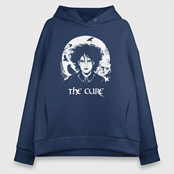 Толстовка оверсайз женская The Cure арт Роберт Смит, цвет: тёмно-синий