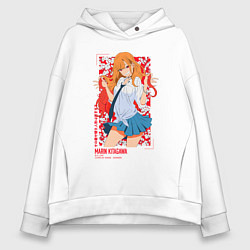 Толстовка оверсайз женская Маринка Китагава - фарфоровая кукла, цвет: белый