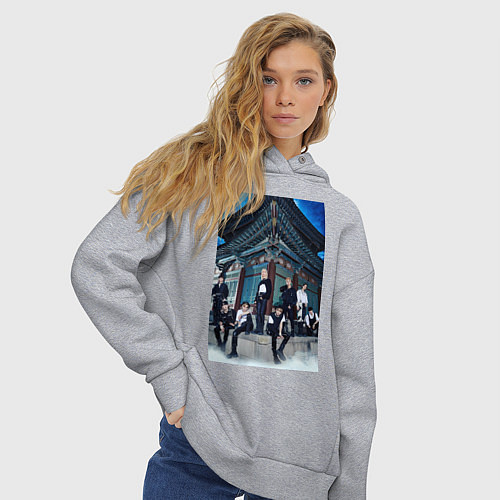Женское худи оверсайз Stray Kids Thunderous / Меланж – фото 3