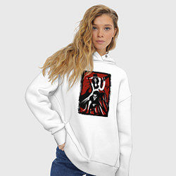Толстовка оверсайз женская Punk girls, цвет: белый — фото 2