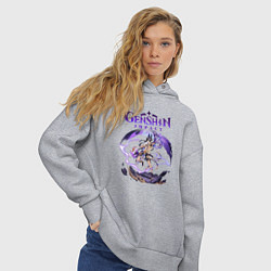 Толстовка оверсайз женская Сайно Геншин Импакт, цвет: меланж — фото 2