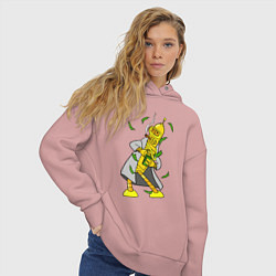 Толстовка оверсайз женская Golden Bender, цвет: пыльно-розовый — фото 2